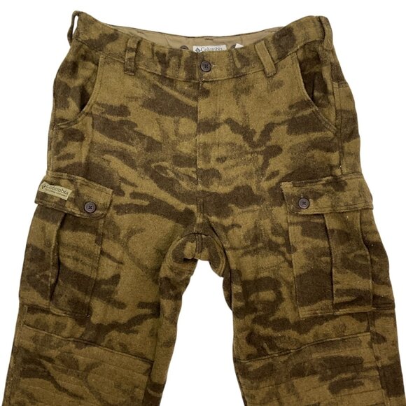 Columbia Gallatin Range Monarch Pass Camo Pants Wool Blend Outfitter Size 38 Men - Picture 2 of 11